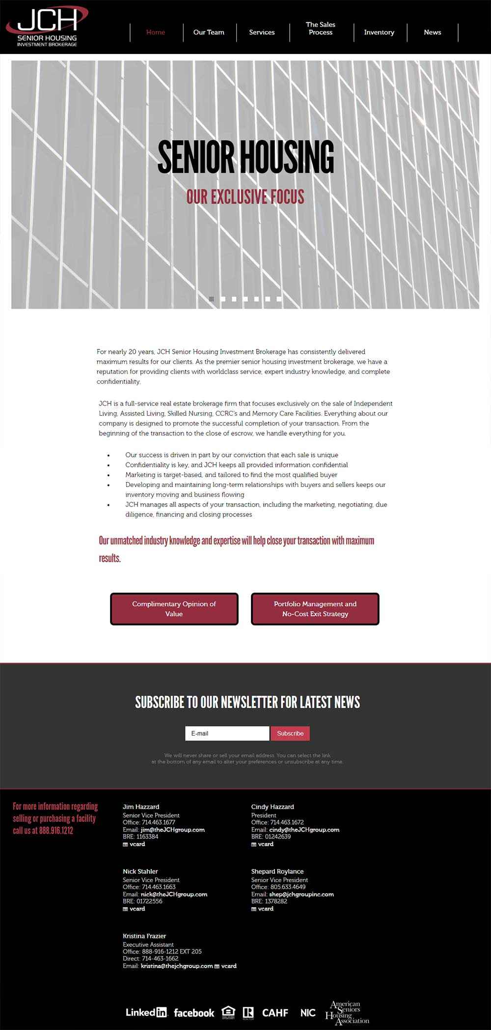 JCH Senior Housing Investment Brokerage